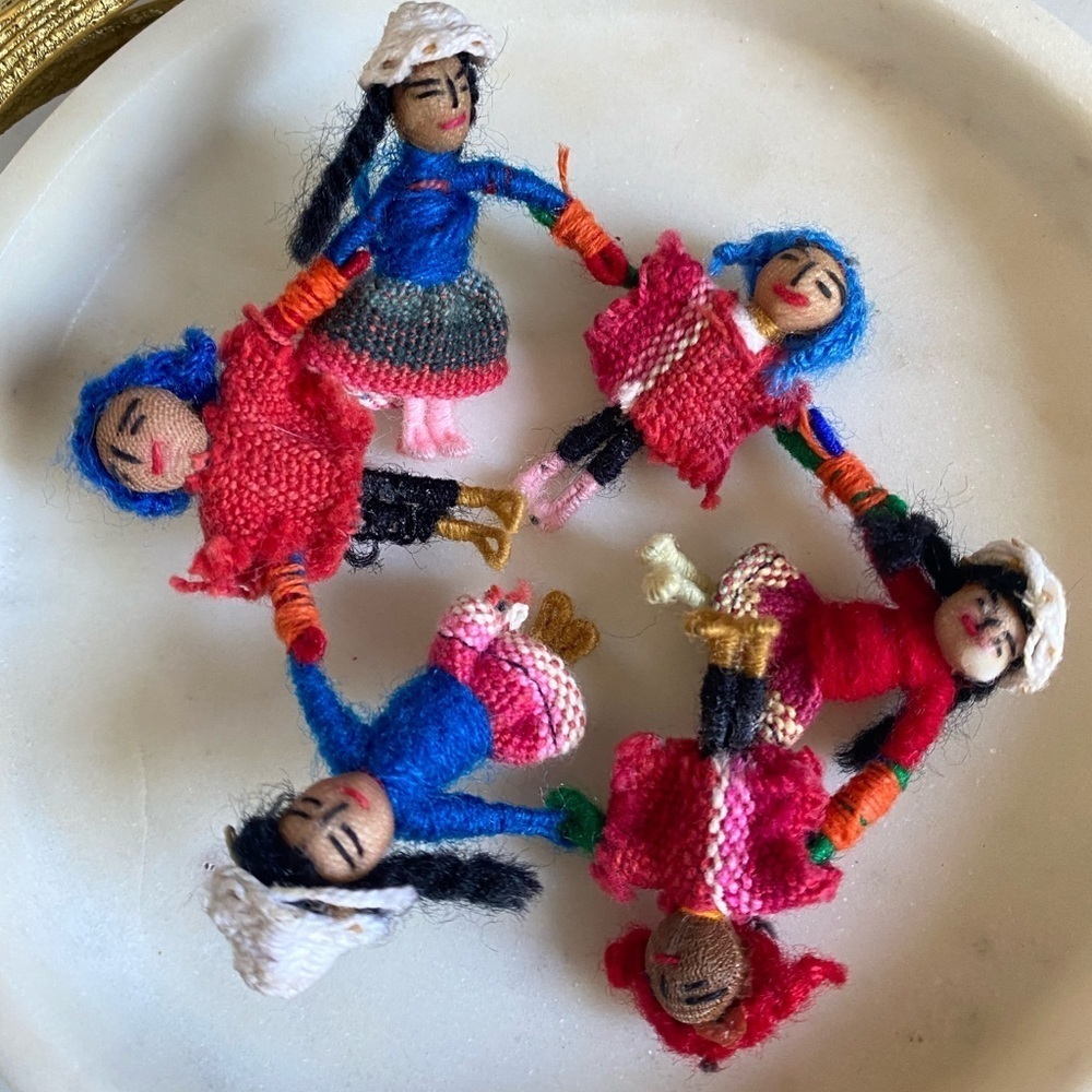 FOLKLORE handmade knitted dolls bracelet